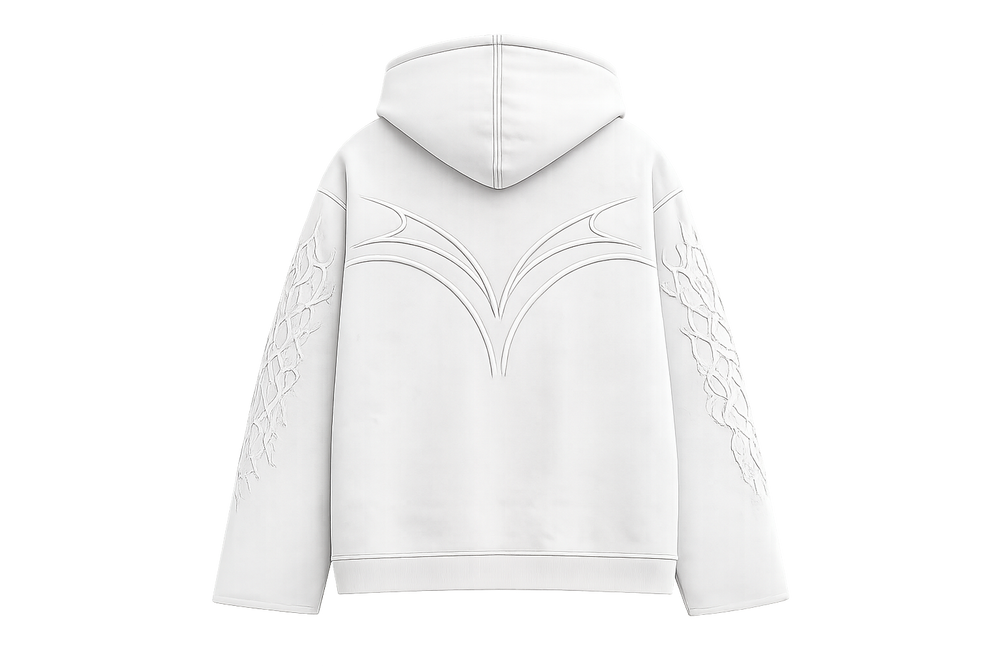 WORLD RUN — Ghost Wave Zip Hoodie
