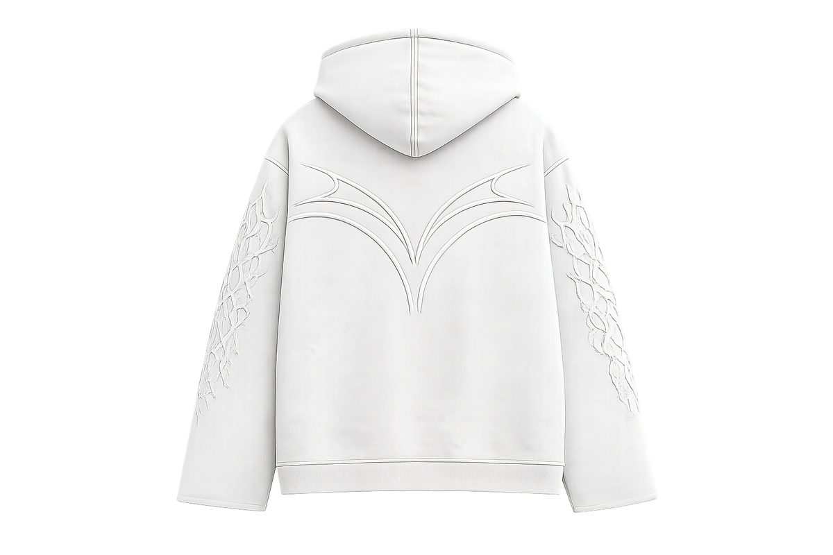 WORLD RUN — Ghost Wave Zip Hoodie