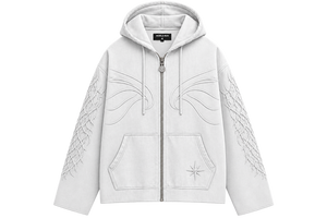 WORLD RUN — Ghost Wave Zip Hoodie